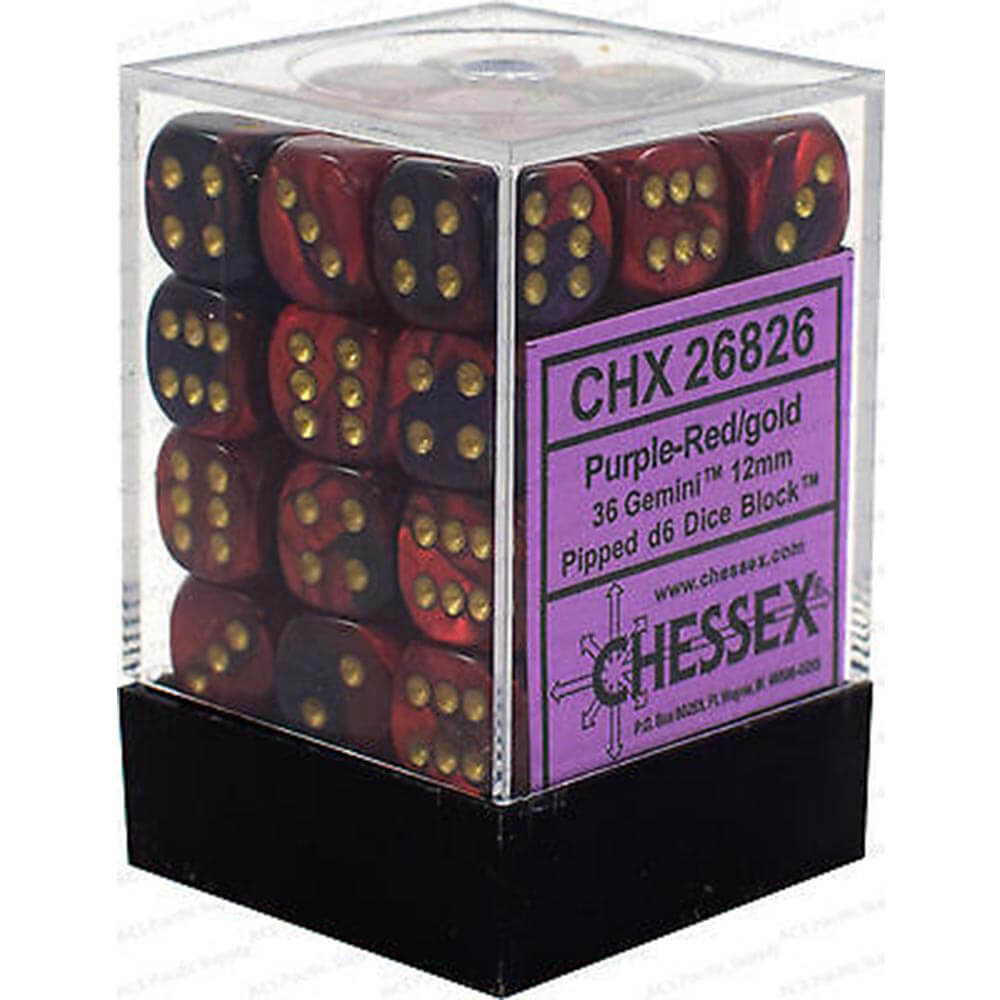 D6 DICE GEMINI 12MM (36 DICE)