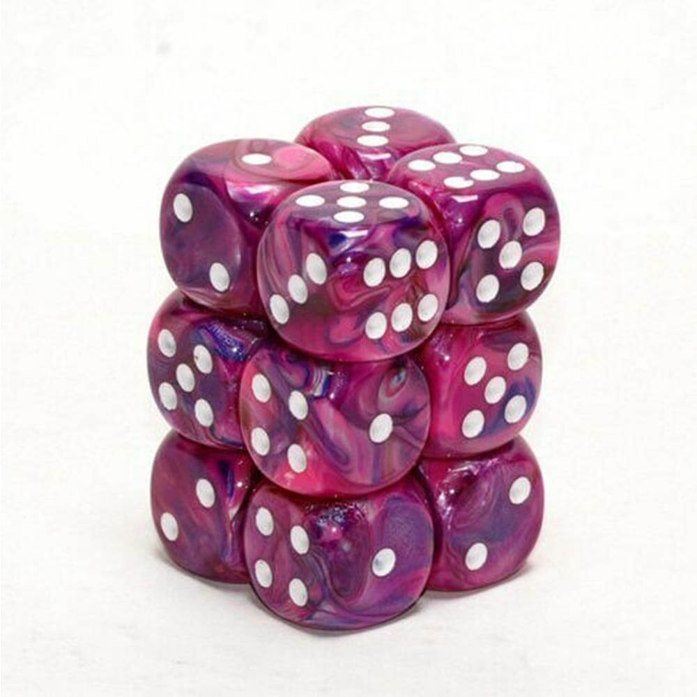 D6 DICE Festivo 16mm (12 dados)