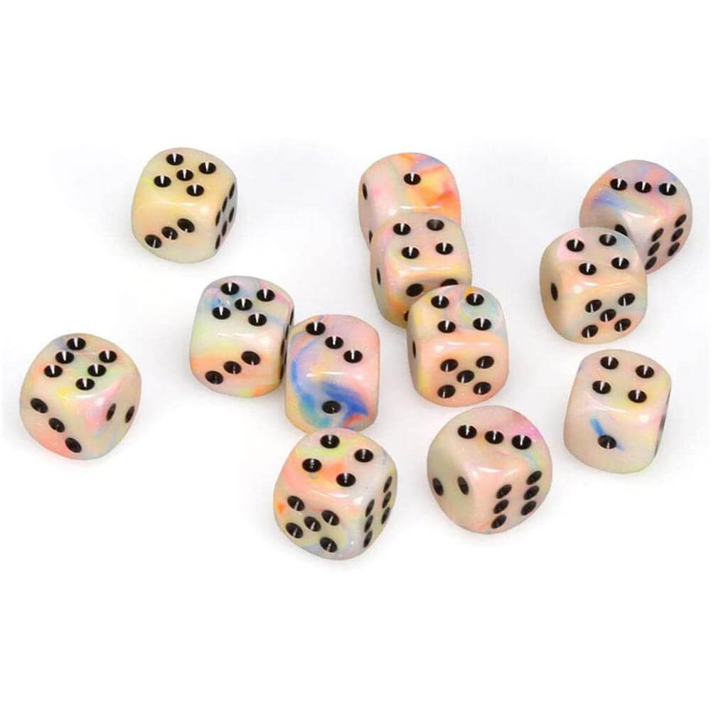 D6 DICE FESTIEF 16 MM (12 DICE)