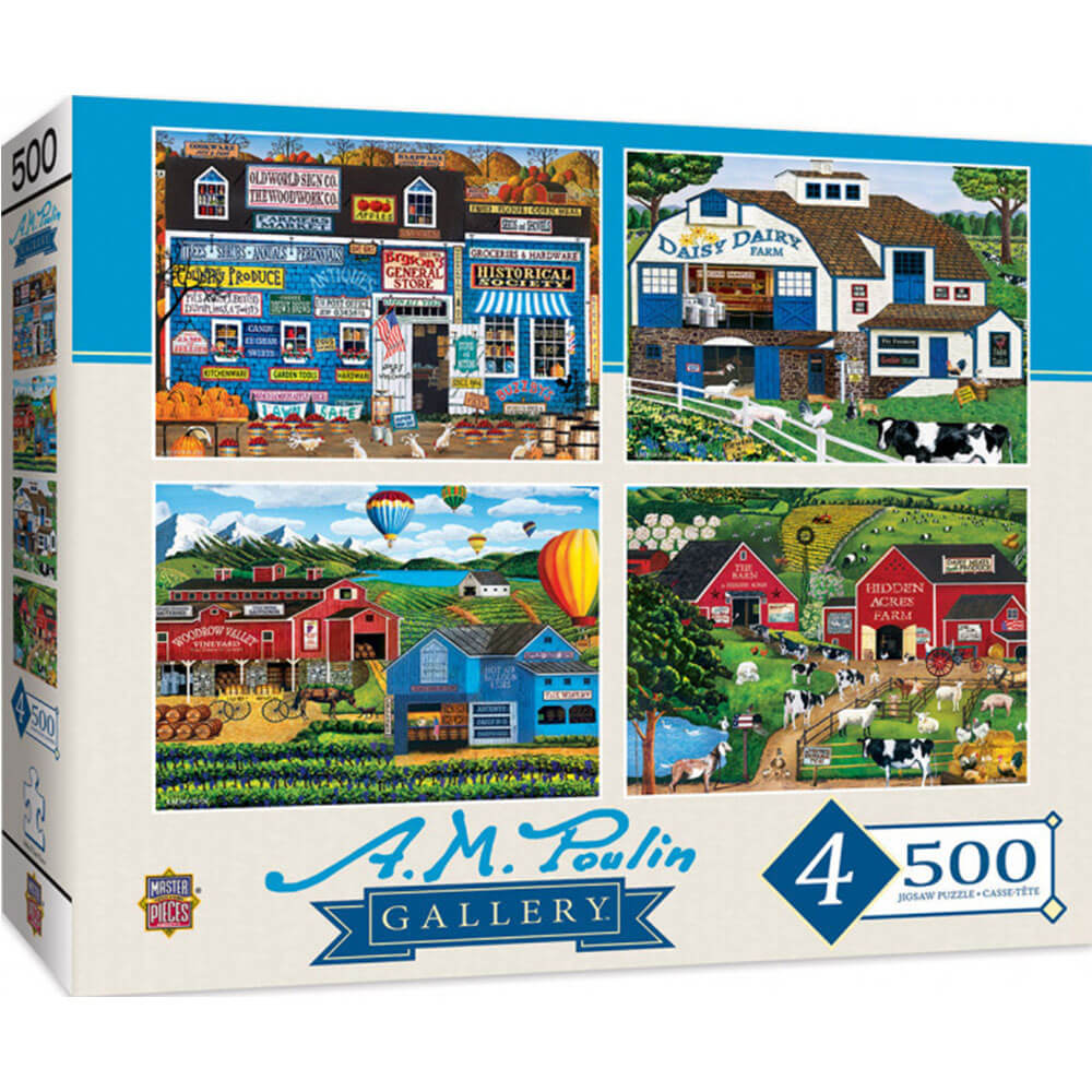 Masterpieces 4-pack 500 pc puslespil