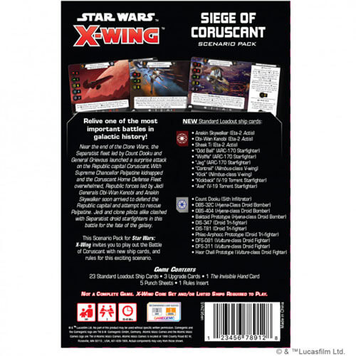 Star Wars X-Wing Siege of Corusant 2nd Edition Game