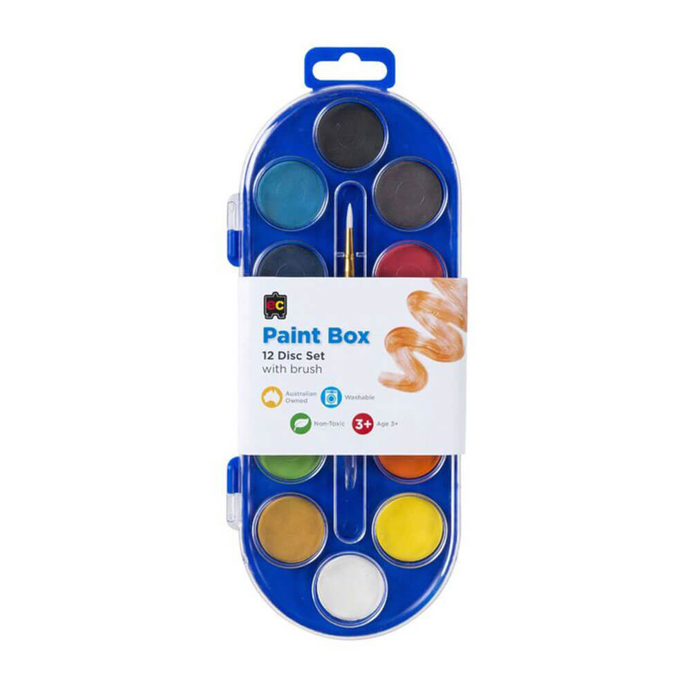 EC 12 Disc Color Set Paint Box with Brush