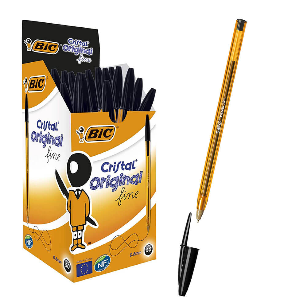 Bic cristal originele fijne balpen 0,8 mm 50 pk