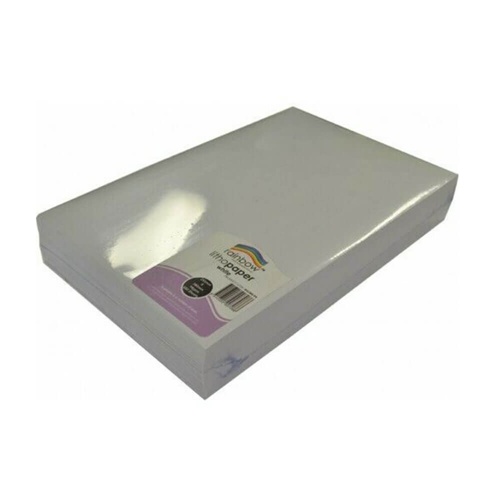 Rainbow Litho Paper 94GSM White (500pk)