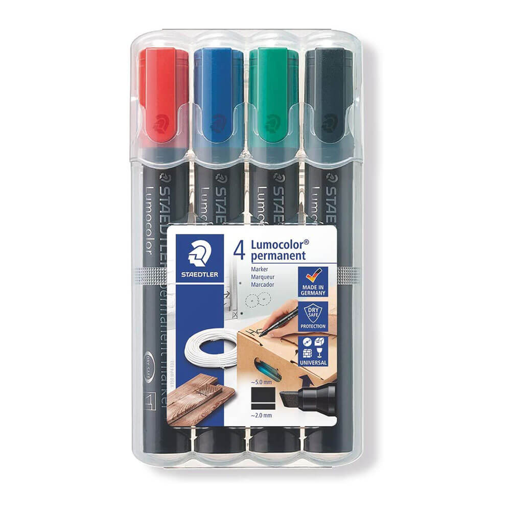 Staedtler Lumocolor Chisel Tip Marker Asorded