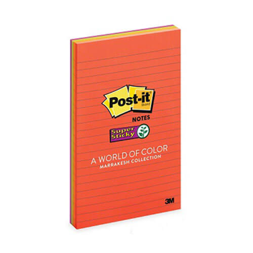 Post-it Lined Super Sticky Notes (4pk)