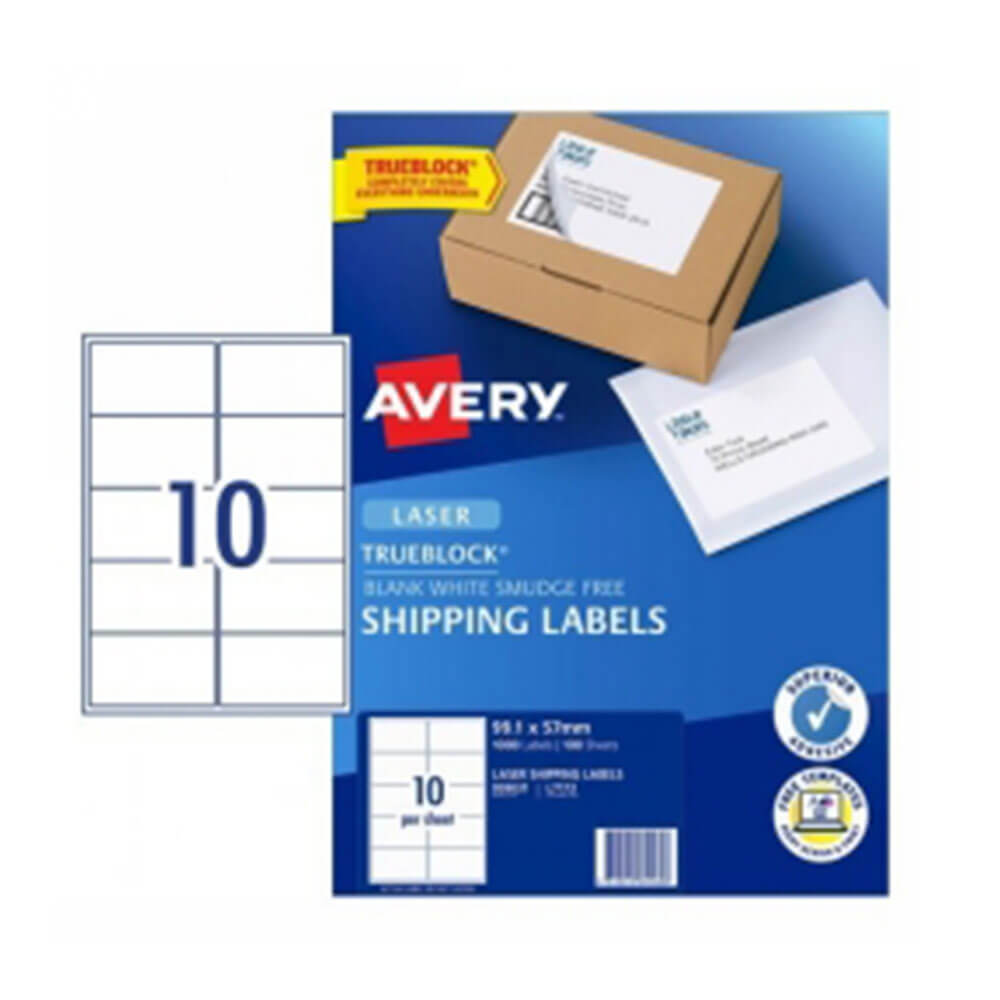 Etichetta di spedizione Avery White 100pk