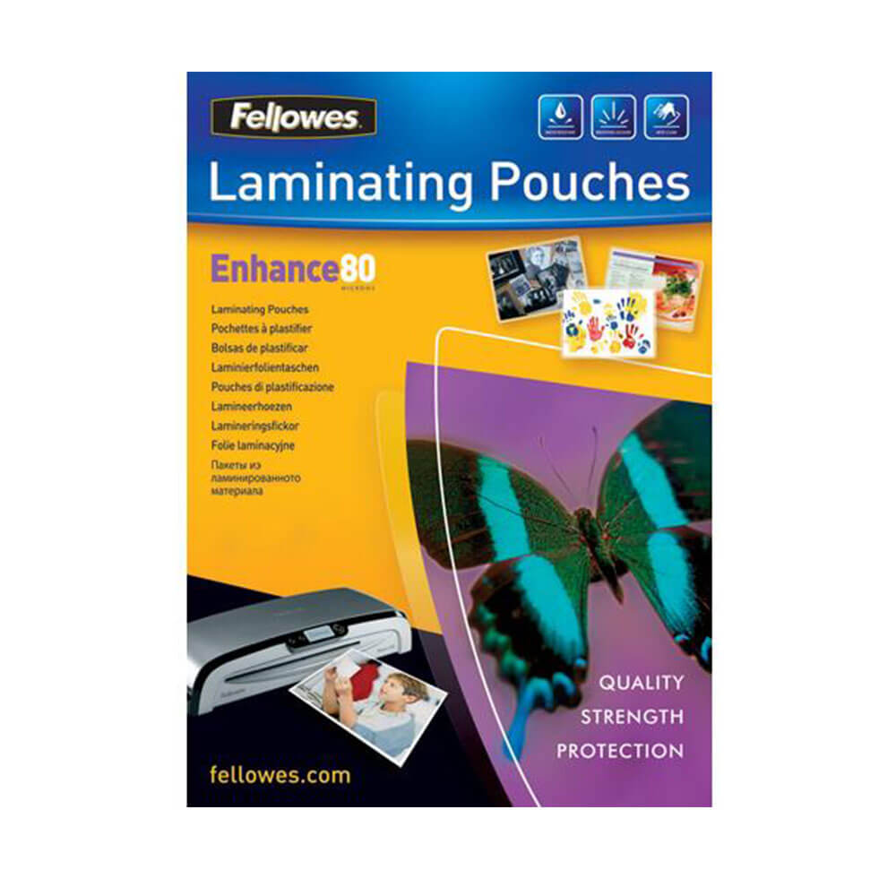 Casetti di laminati di Fellowes Gloss A4 25pk