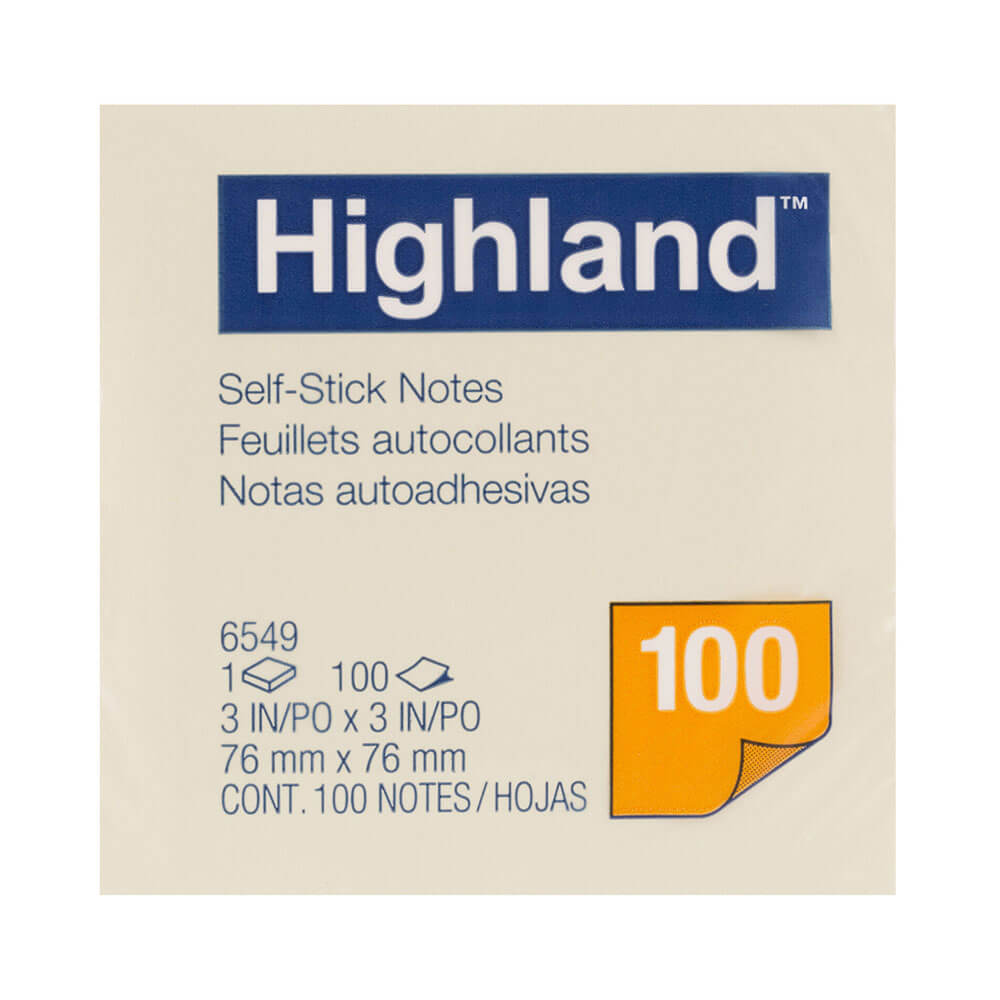 Highland Stick en notas amarillo 12pk