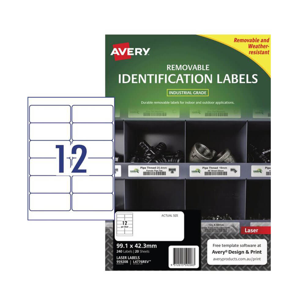 Avery Heavy-duty Removable Label A4