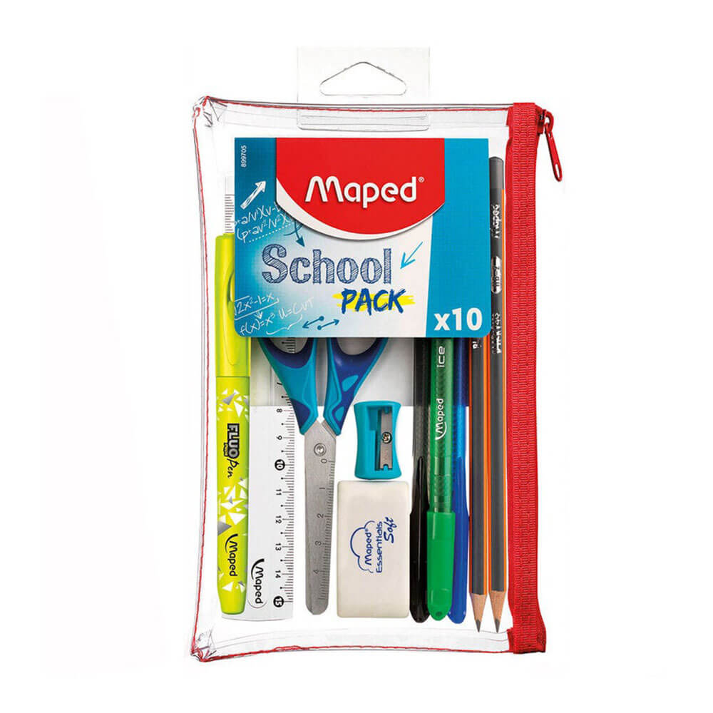 Maped Pencil Case Student Kit 10st Transparent