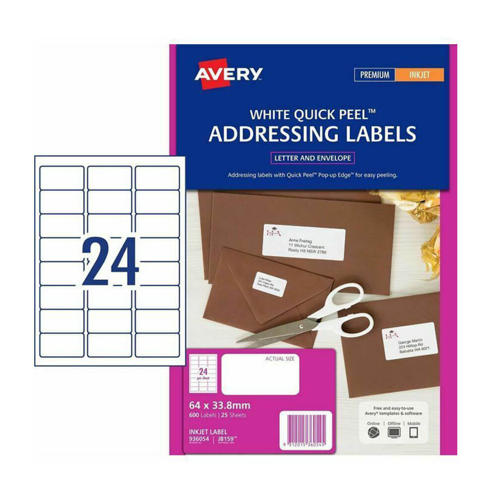 Avery Inkjet Address Label (25pk)