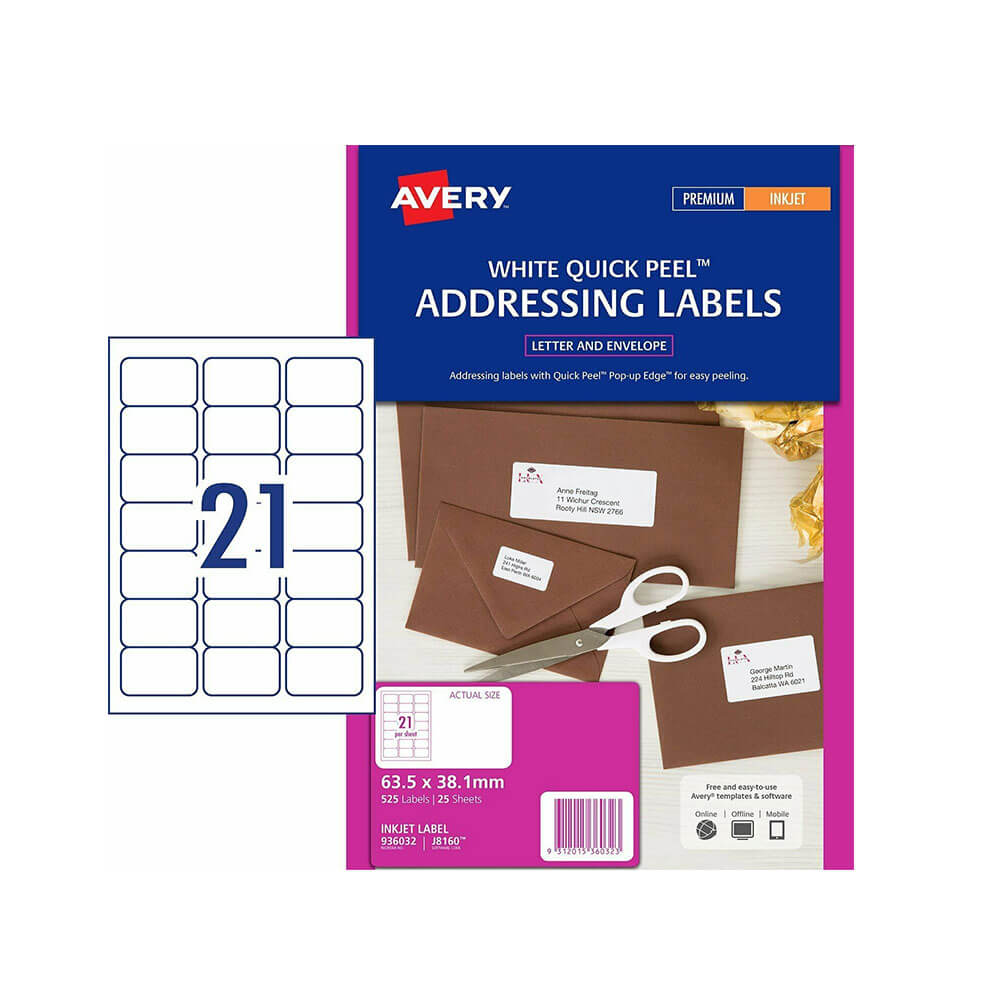 Avery Inkjet Address Label (25pk)