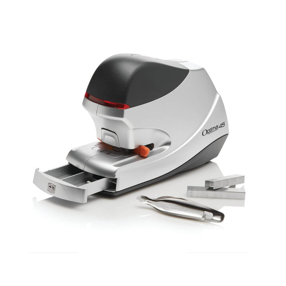 Rexel Optima 45 Electric Stapler (Silver/Black)