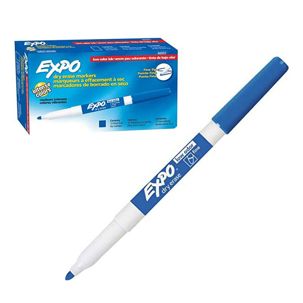 Expo Dry Canchase Fine Bullet Whiteboard Marker 12pk