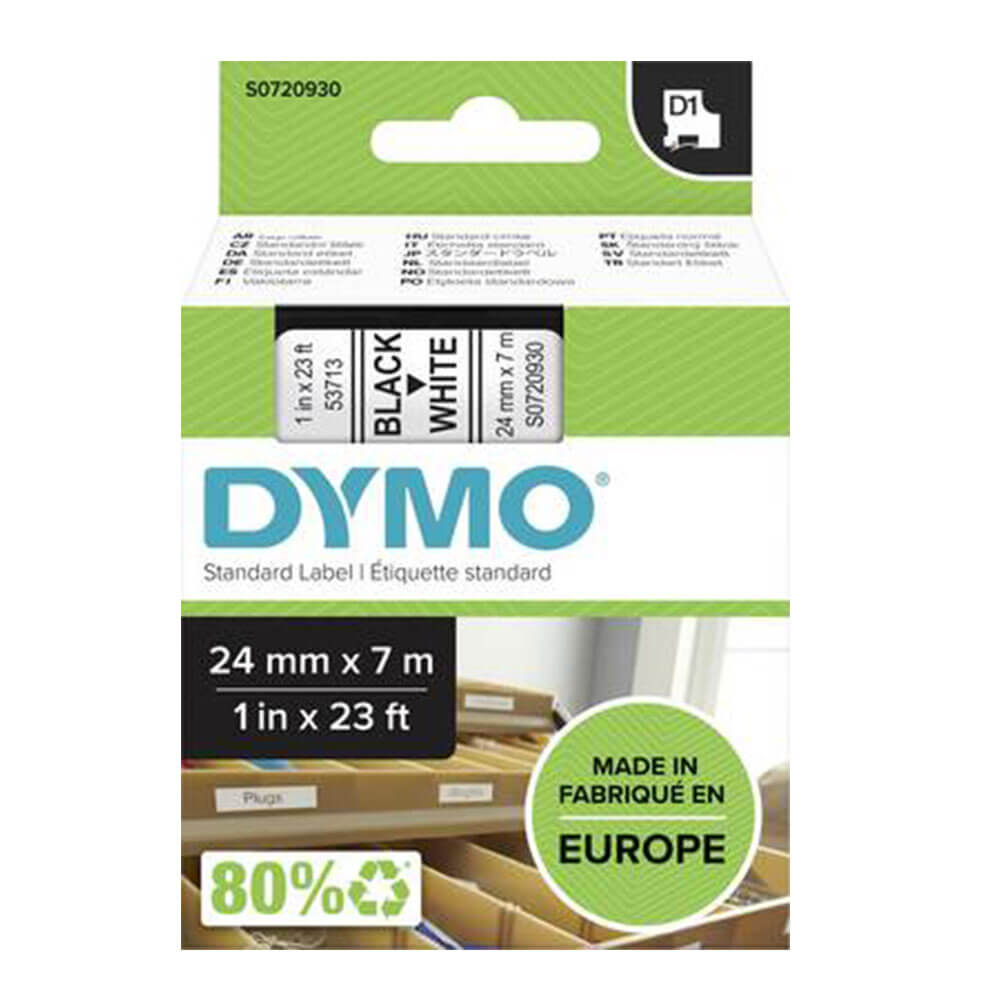 Etiqueta de cinta Dymo D1 24 mmx7m