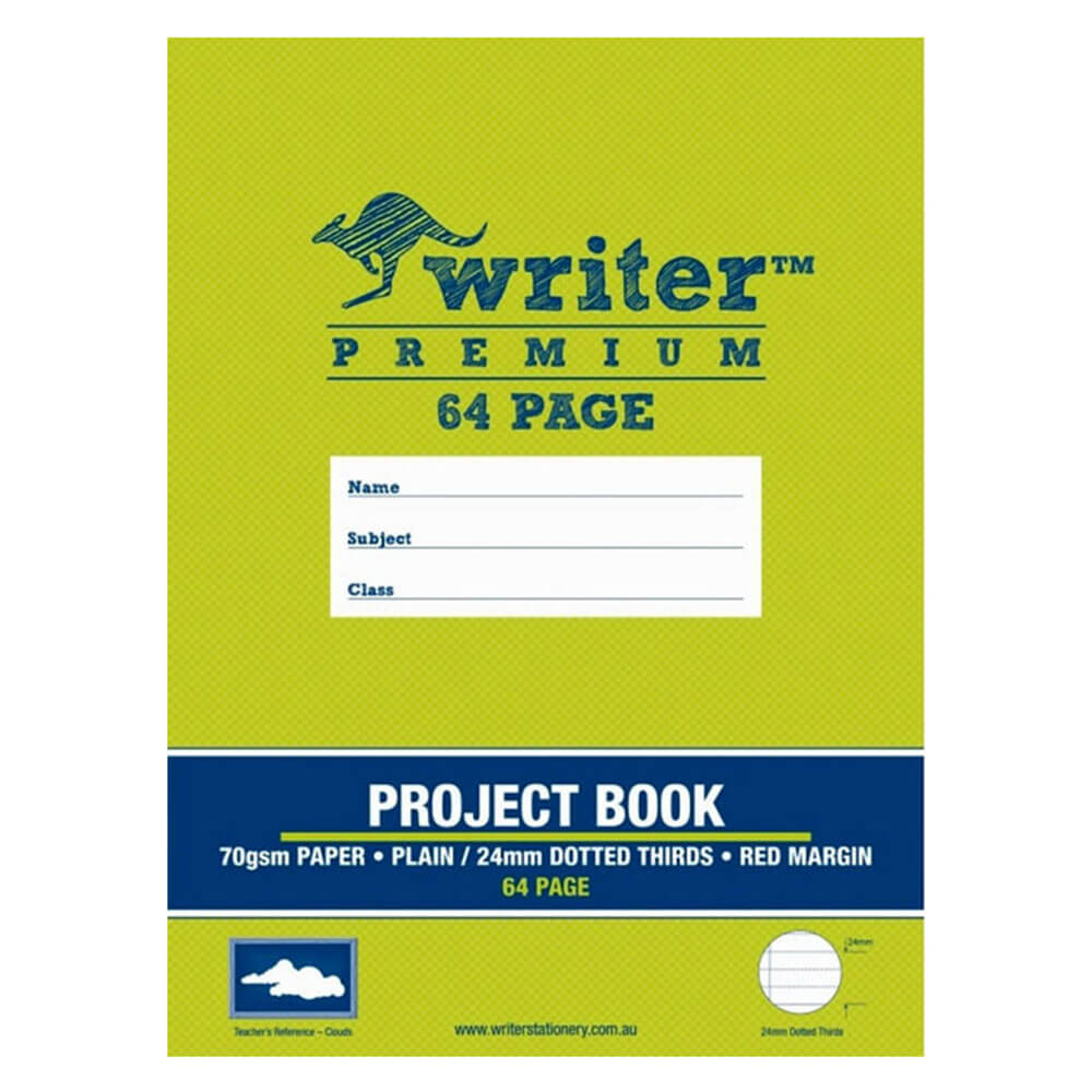 Writer Premium Plain & Dotted Project Book (64 Pages)