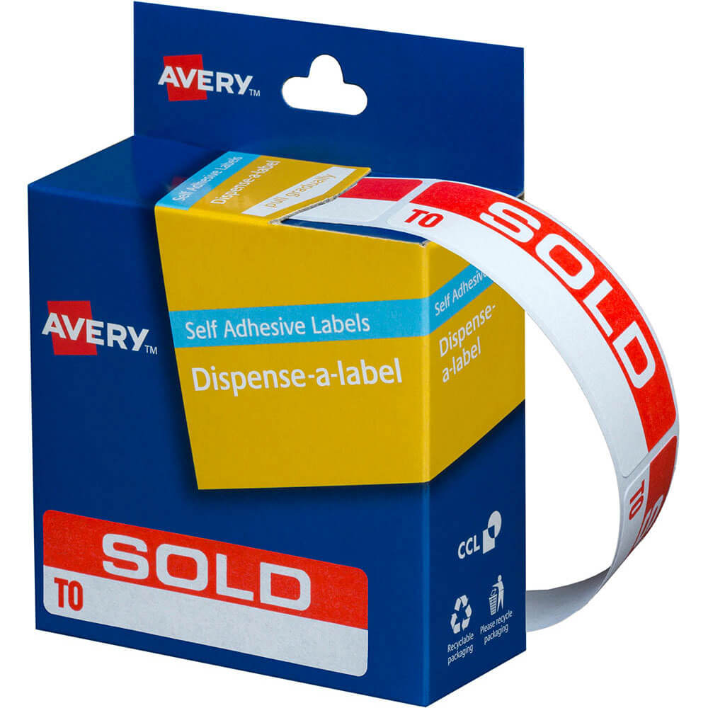 Avery selvklebende etiketter 125pcs (19x64mm)