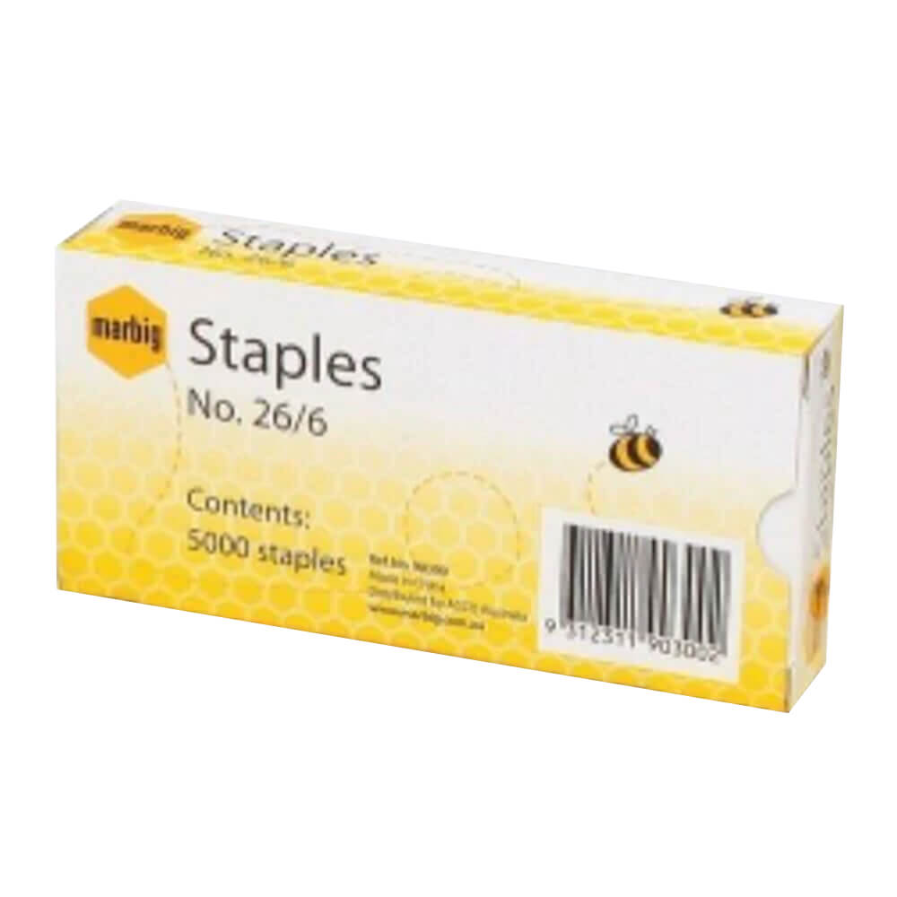 Marbig Staples Refill 5000/Box（No。26/6）