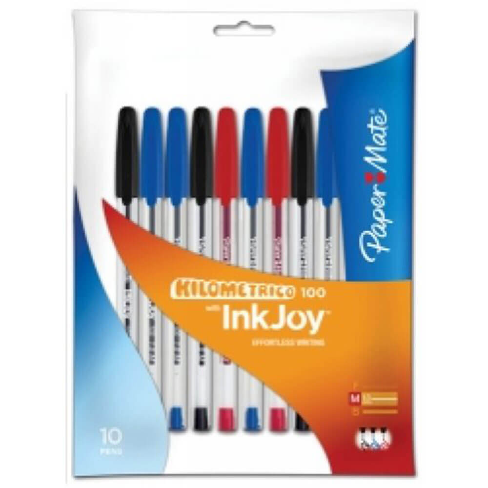 Paper Mate Inkjoy Ballpenn Pen Medium 1,0mm 10pk