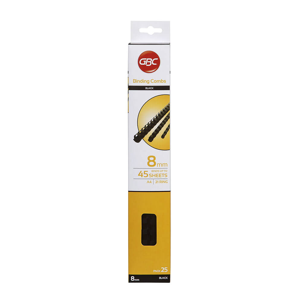 GBC 21 anello vincolando Combs 25pk (nero)