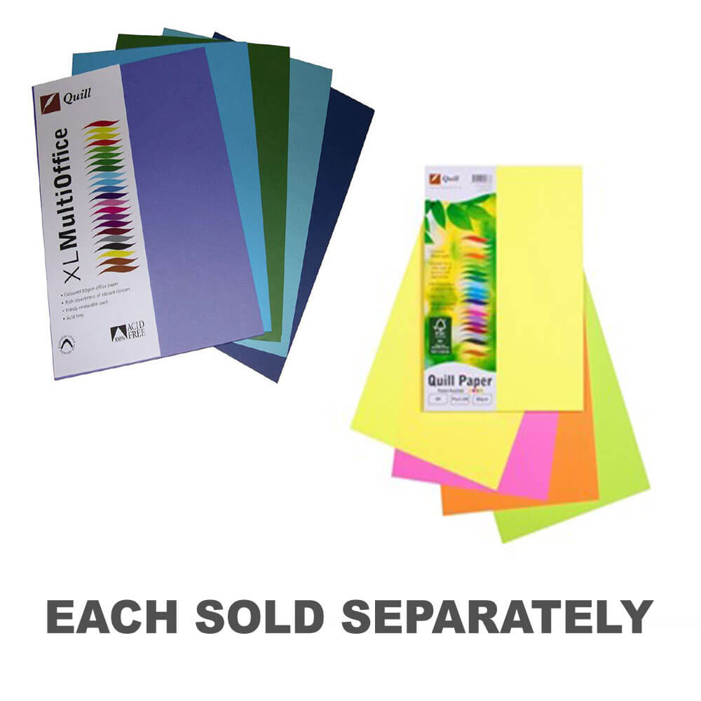 Quill Multioffice Paper 100pk 80gsm A4 (Assorted)