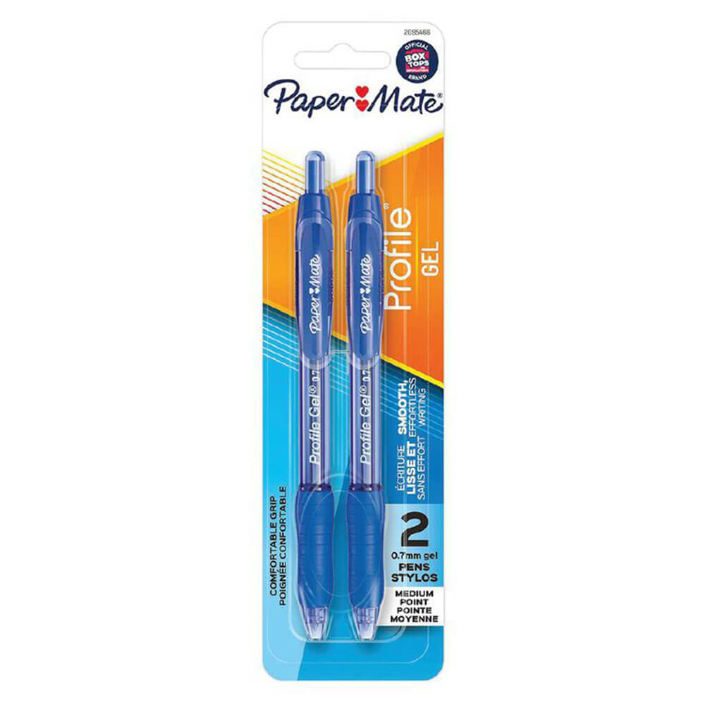 Paper Mate Profile Gel Retractable Pen 0.7mm (2pk)