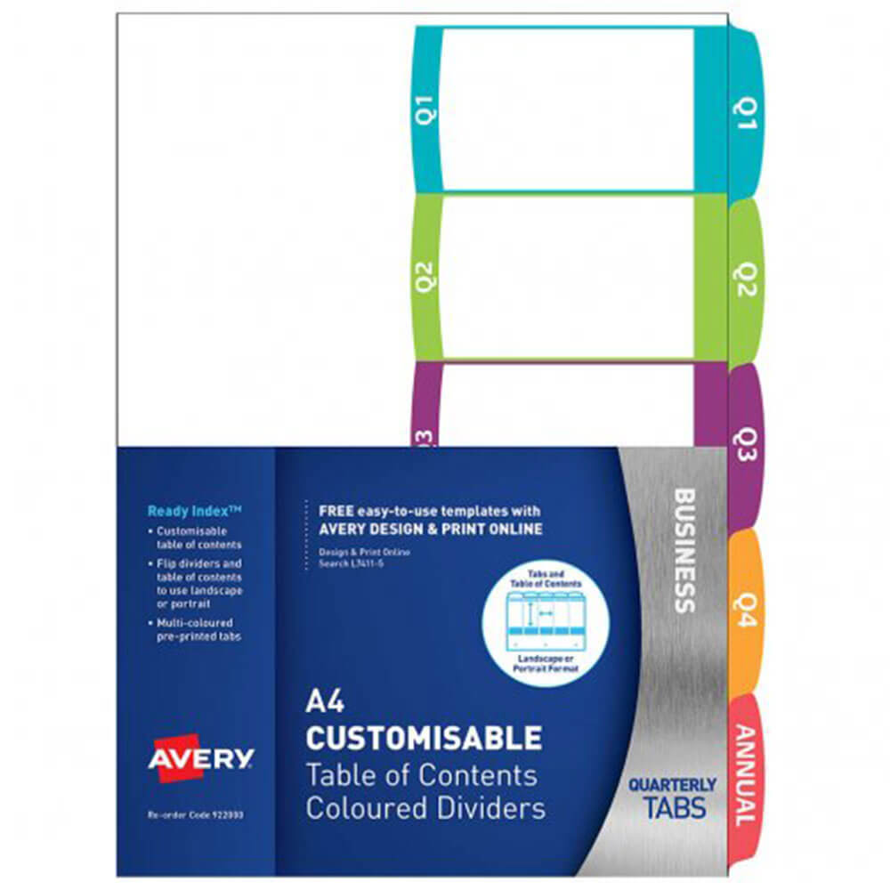 Avery Personalizzable Ready Index Divider (A4)