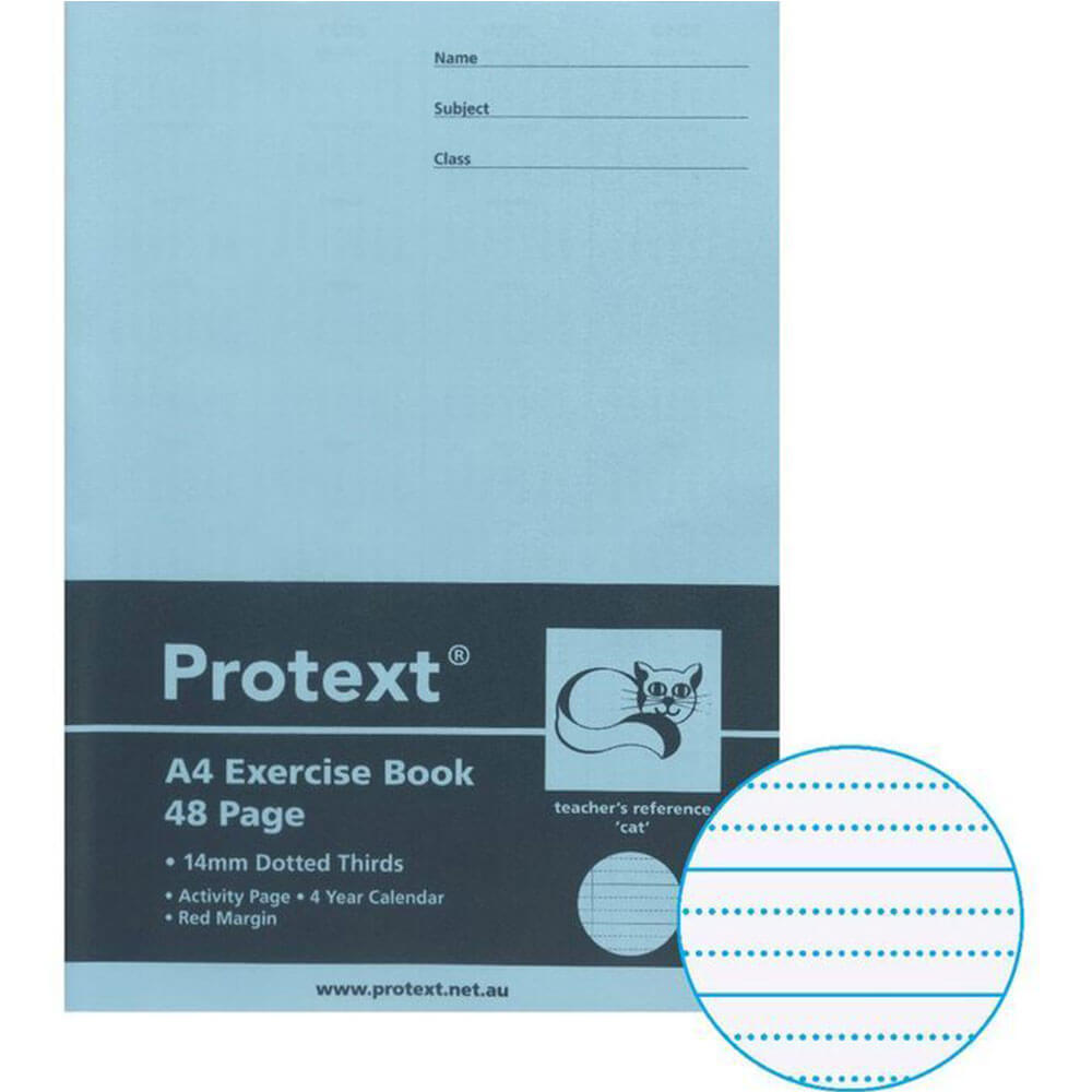 PROTEXT EXERCICE Book 48 pages avec ligne pointillée (A4)