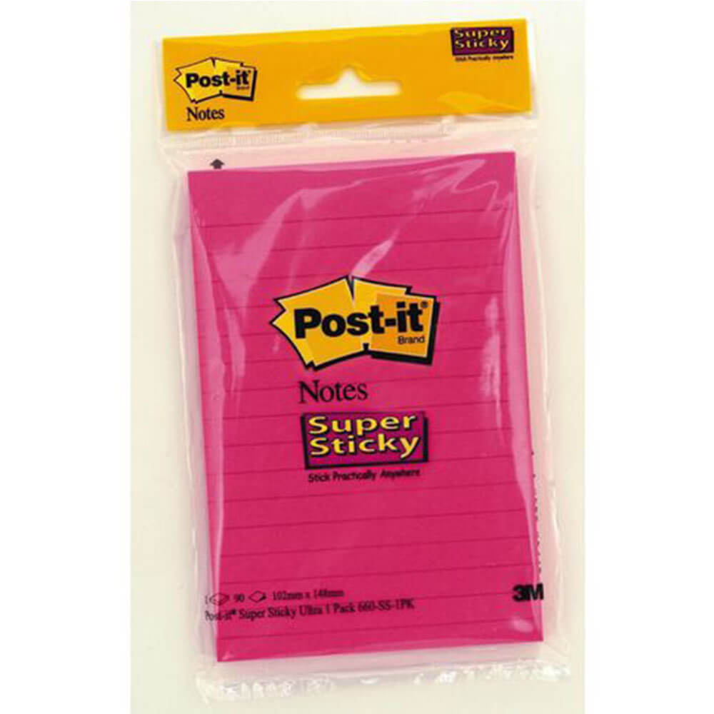 Post-it Super Sticky Lined Notes (90 Sheets)