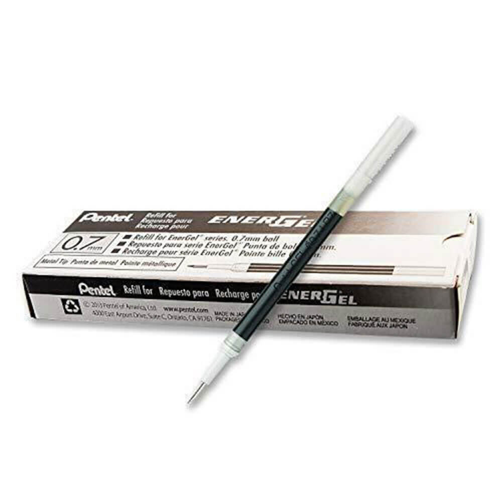  Pentel EnerGel 0,7 mm Flüssiggelstift-Nachfüllung, 12 Stück