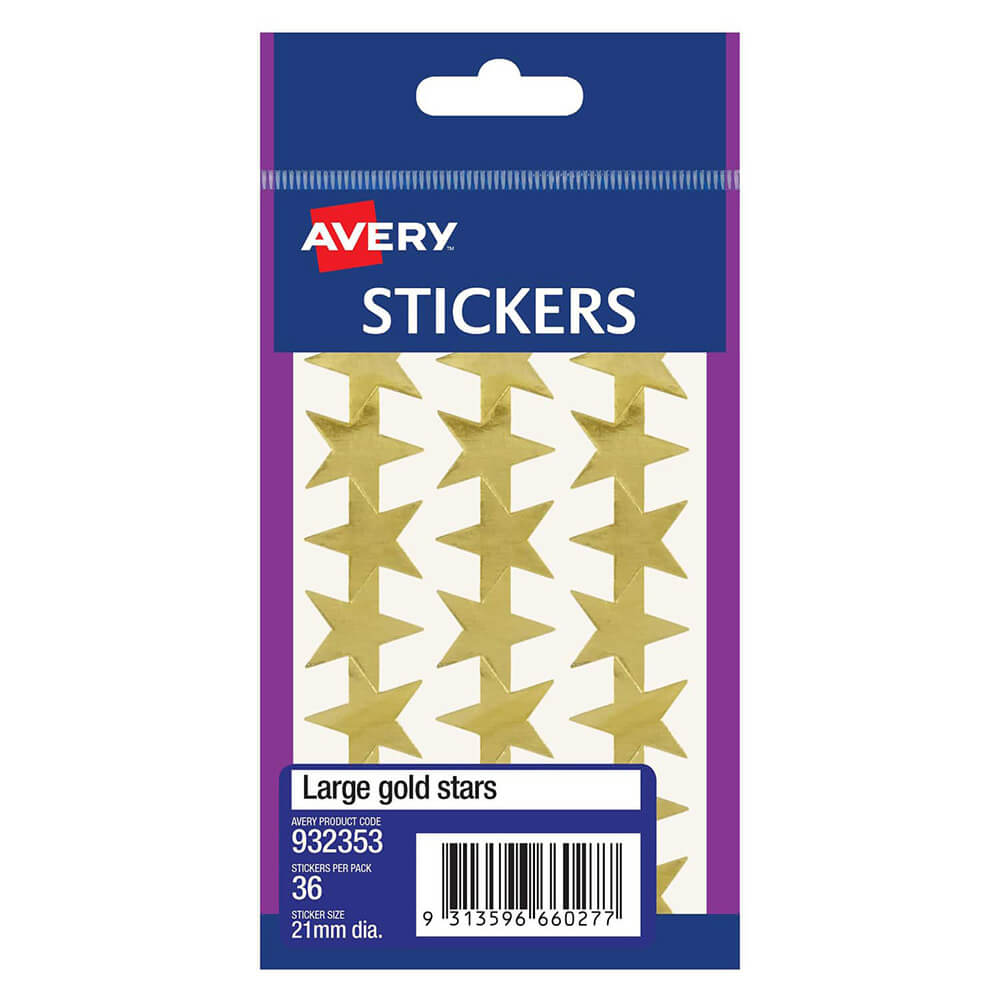 Etiqueta Avery F/P Gold Stars (paquete de 10)