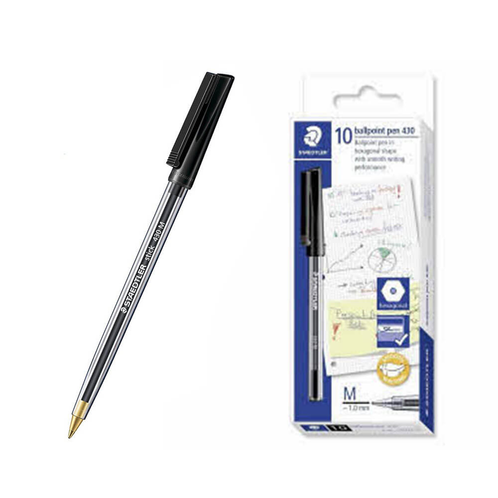 Staedtler Stick Medium Ballpoint Pen (låda med 10)